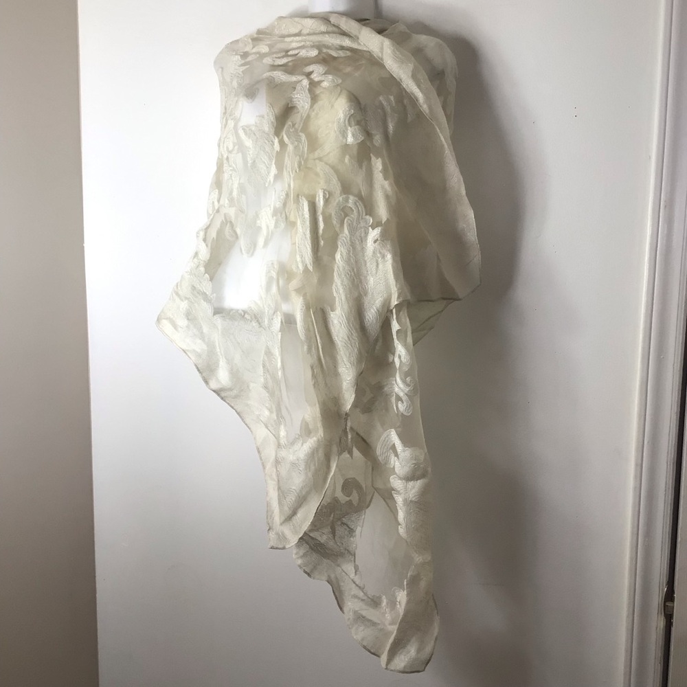 Pretty Persuasions Delicate Cream Scarf elegant vintage wedding special event